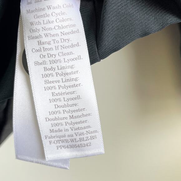 Everlane Womens The Easy Blazer Size 00 Black One Button NWT $128 - Picture 10 of 10
